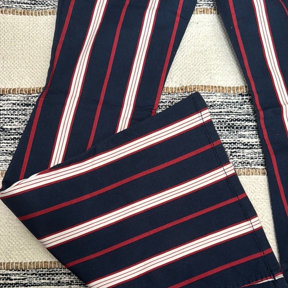 Shyanne Women's Flare Jeans - Navy and Red Stripes - Picture 4 of 5